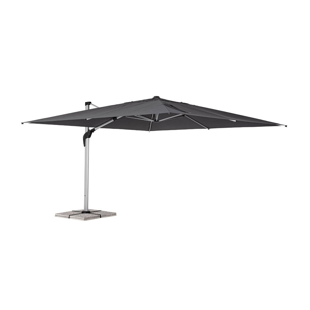ARIES Outdoor Parasol in Charcoal/Natural - Bizzotto | Milola