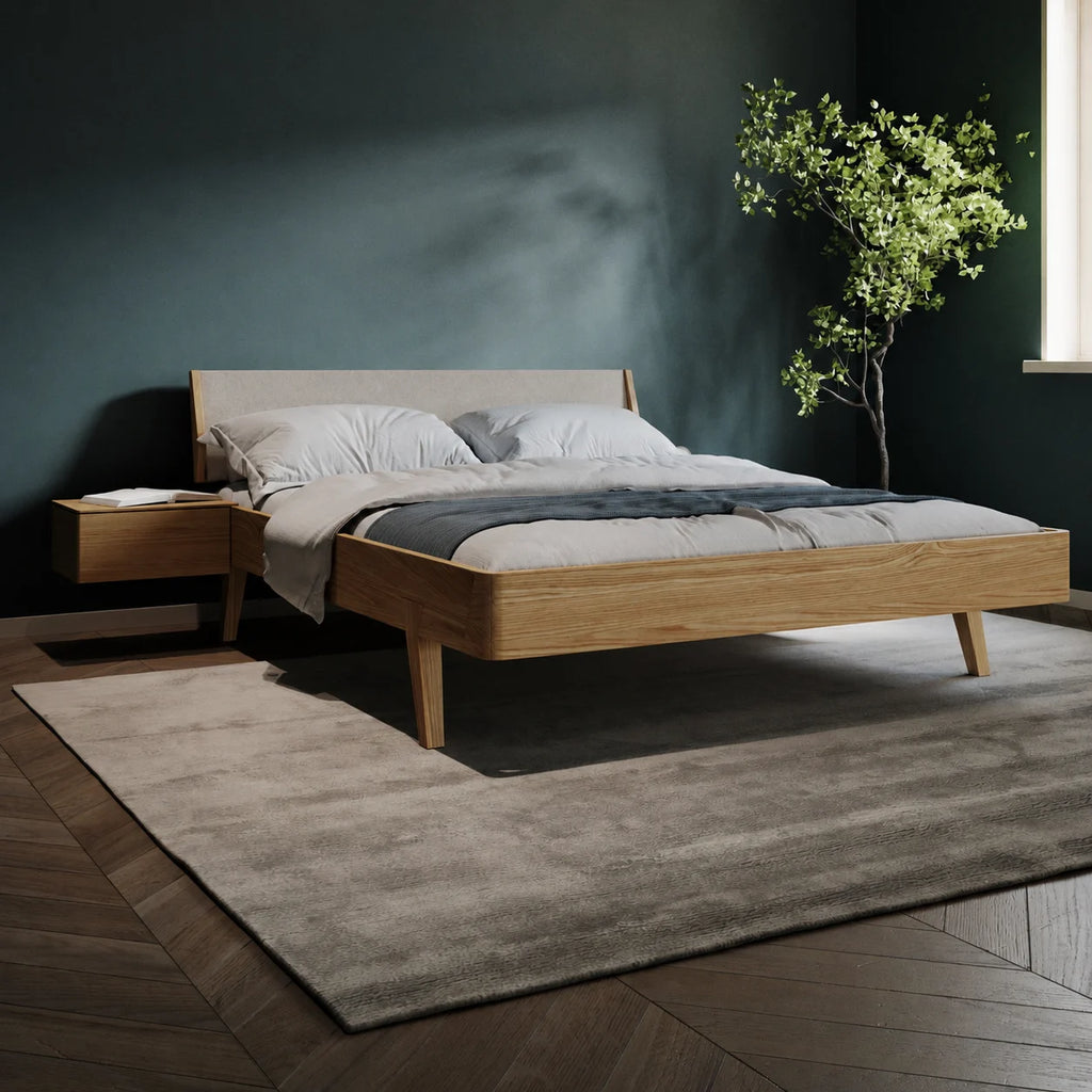 ASPECT Wooden Bed with Integrated Bedside Tables