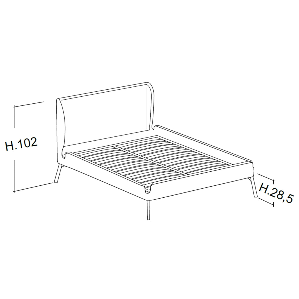 GABRI Leather Bed