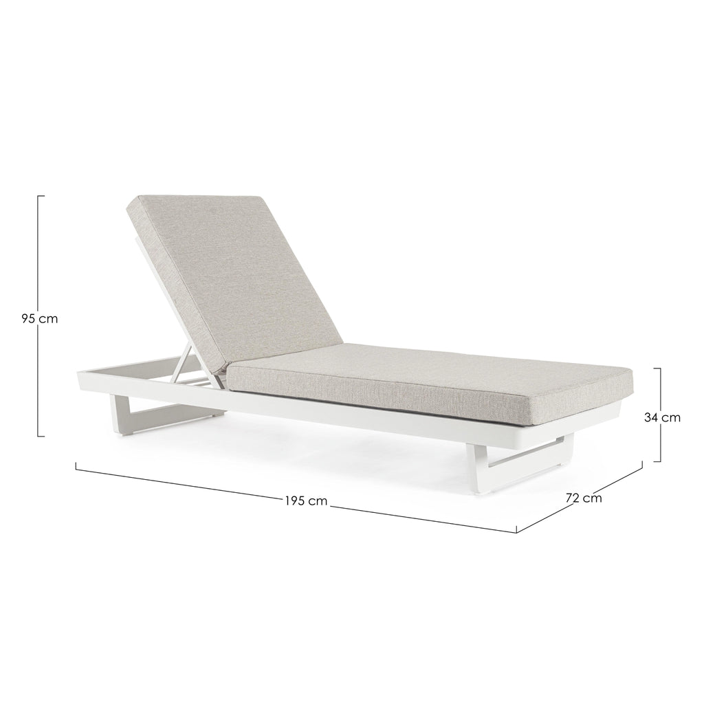 INFINITY Sun Lounger Dimensions - Bizzotto | Milola