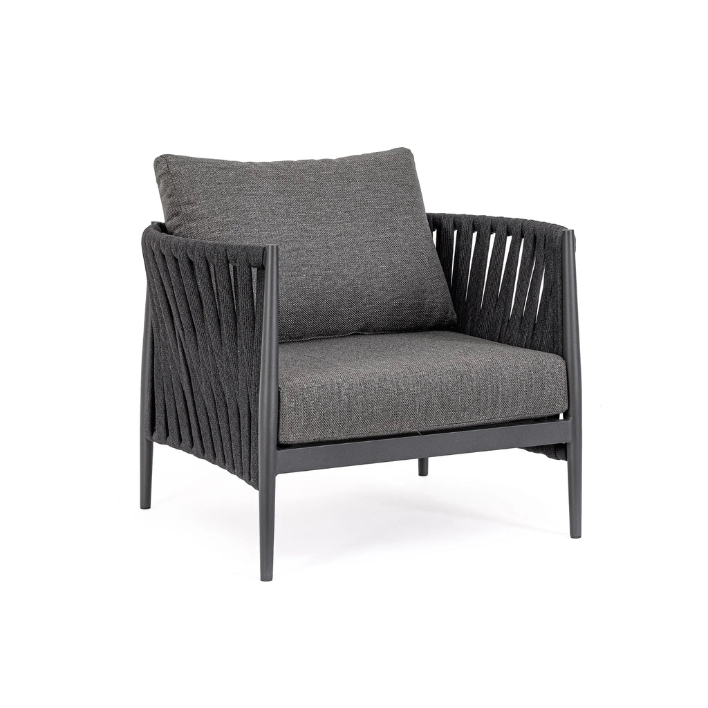 JACINTA Outdoor Sofa Set in Charcoal - Bizzotto | Milola