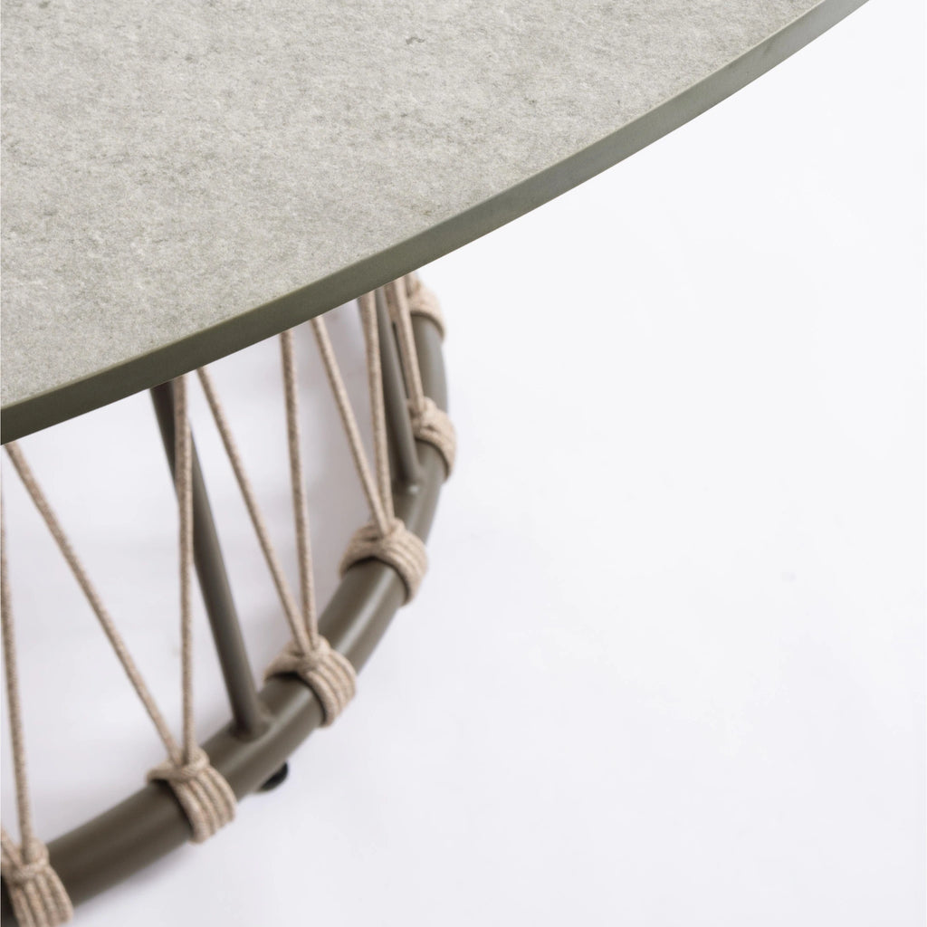 LANAI Round Outdoor Dining Table with Stone Top - Bizzotto | Milola