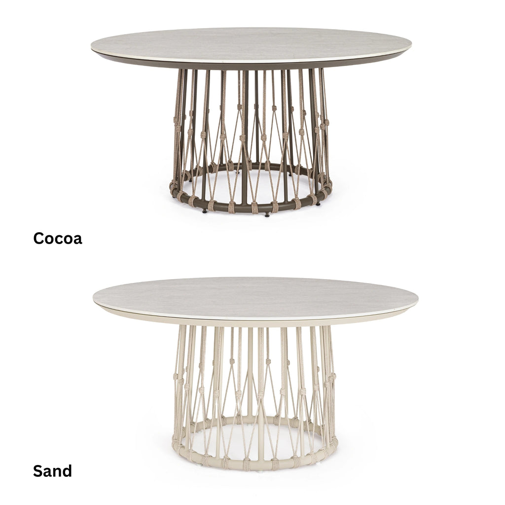 LANAI Round Outdoor Dining Table with Stone Top - Bizzotto | Milola