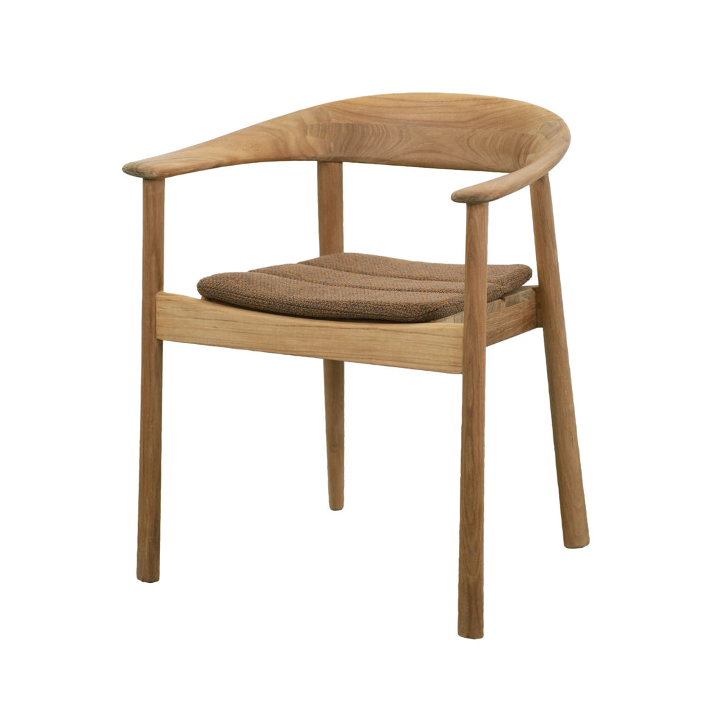 MAJESTIC Teak Outdoor Chair with Umber Brown Cushion - Cane-Line | Milola
