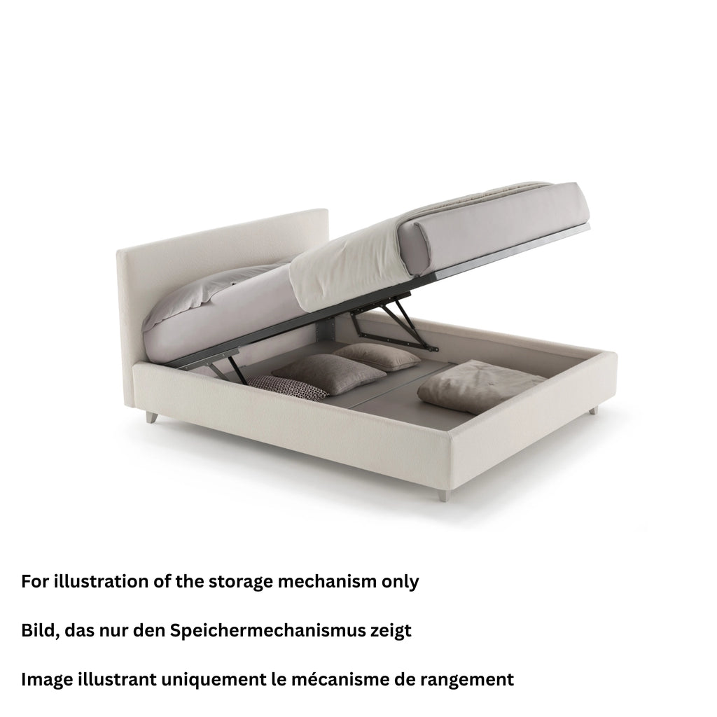 MAX ALTO H.25 Bed in Dark Beige Naxos Col 063 - Twils | Milola