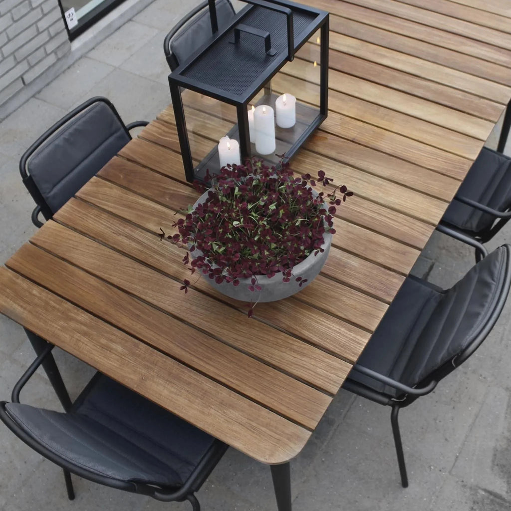 CORE Large Outdoor Dining Table - Teak & Aluminium